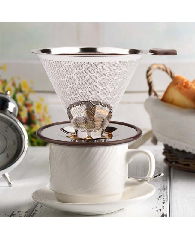 Coffeesmaster Pour Over Coffee Filter - SS Reusable Coffee Dripper