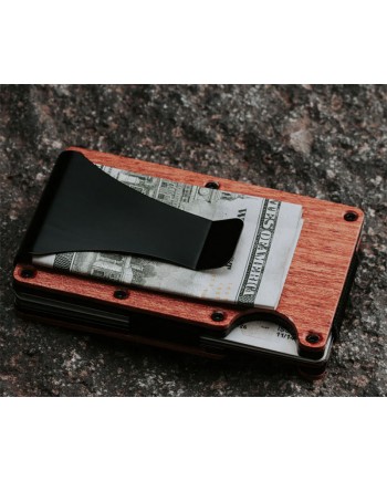 EDC Effortless Walnut Wood Wallet - Money Clip and Card Holder - RFID Blocking