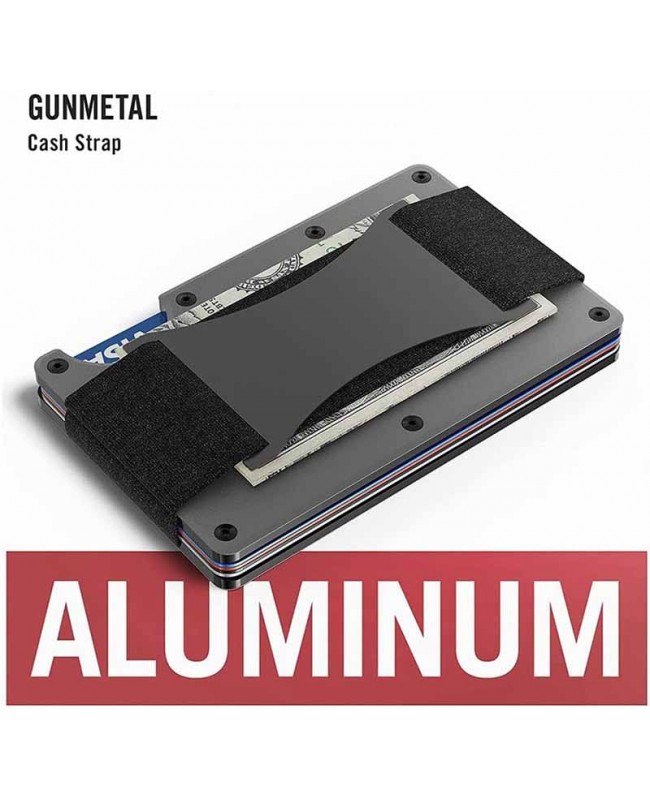 EDC Minimalist Slim Wallet - Metal Aluminium - RFID