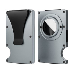 EDC Slim Airtag RFID Blocking Wallet With Money Clip