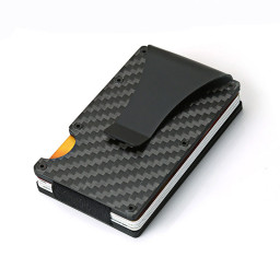 EDC Carbon Fiber Aluminum Wallets With RFID Blocking