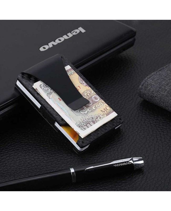EDC Carbon Fiber Aluminum Wallets With RFID Blocking