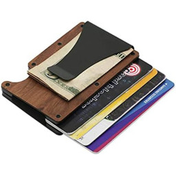 Black Walnut Wood RFID Blocking Wallet - Card Holder