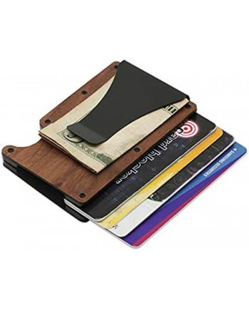 Black Walnut Wood RFID Blocking Wallet - Card Holder