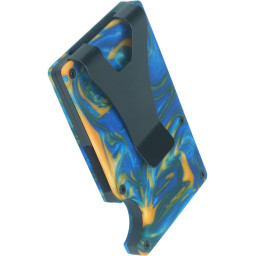 EDC Slim Resin Wood Wallet With Money Clip