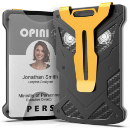 Owl Slim Aluminium Metal Wallet Black