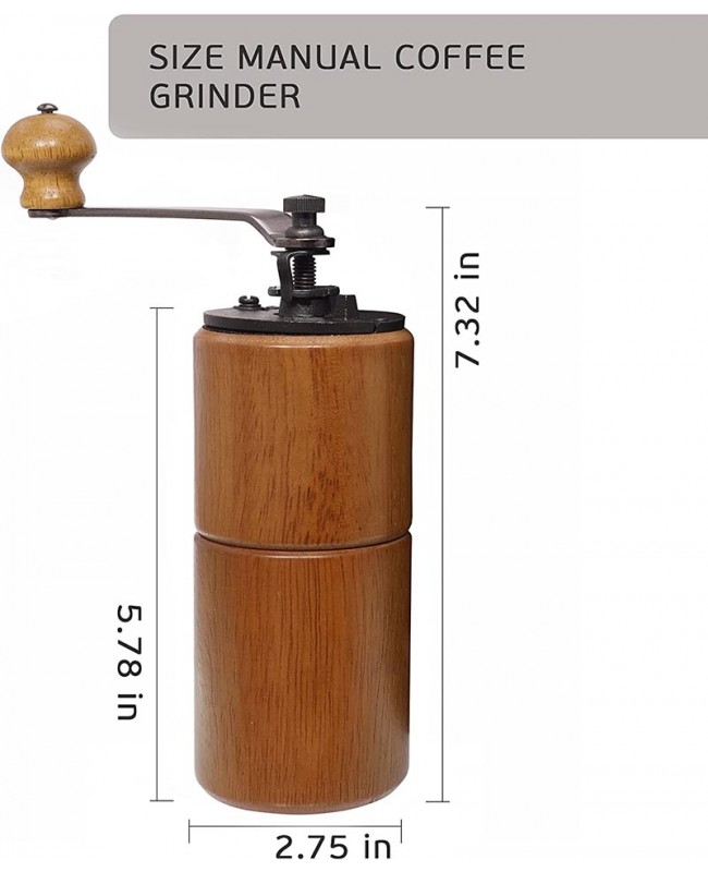 Coffeesmaster Manual Wood Coffee Grinder Mill