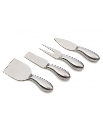 4-Piece Stainless Steel Cheese Knife Set - Cheese Slicer & Cutter Set