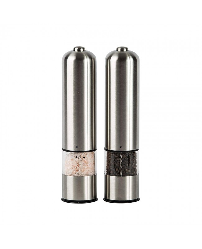 Steel Electric Salt and Pepper Grinder Set2 - Battery Operated