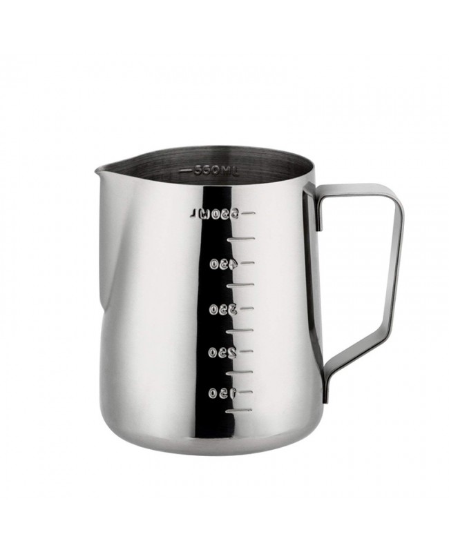 Coffeesmaster Milk Jug - Frothing Cup - Espresso Steaming Pitcher -  with Measurements Bothside