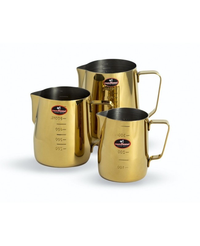 TiAmo Titanium Plated Espresso Coffee Latte Milk Pitcher - Gold