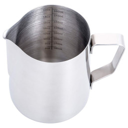 Coffeesmaster Espresso Steaming Pitcher - Milk Frothing Cup - Jug with Measurements Inside