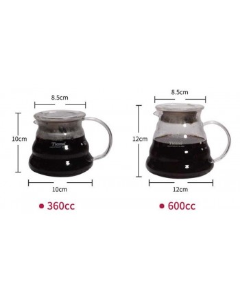 TiAmo V60/V02 Heatproof Glass Server 360ml