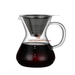 Coffeesmaster 15 Ounce Pour over Non-porous Borosilicate Glass Coffeemaker