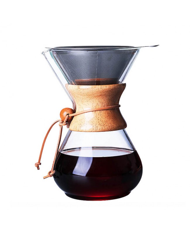Coffeesmaster 30 Ounce Six Cup Classic Pour-over Glass Coffeemaker