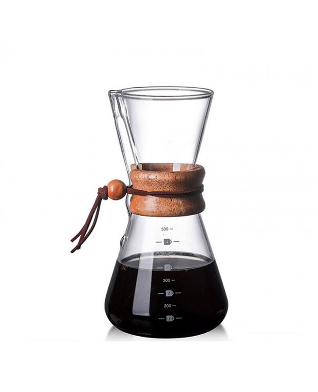 Coffeesmaster 17 Ounce 3 Cup Classic Pour-over Glass Coffeemaker