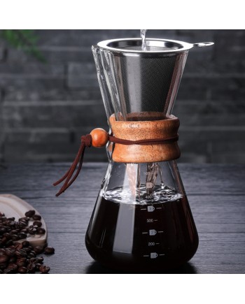 Coffeesmaster 17 Ounce 3 Cup Classic Pour-over Glass Coffeemaker