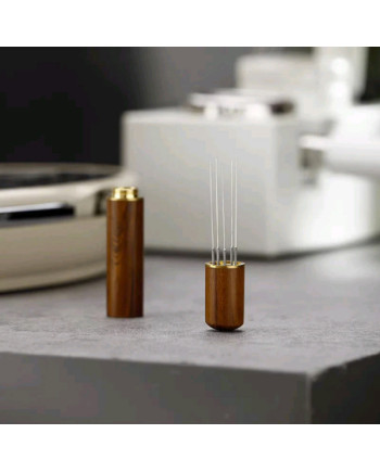 Vintage Rosewood Needle Style Coffee Tamper Distributor Espresso Coffee Stirrer- Golden Vintage Rosewood Needle Style Coffee Tamper Distributor Espresso Coffee Stirrer- Golden